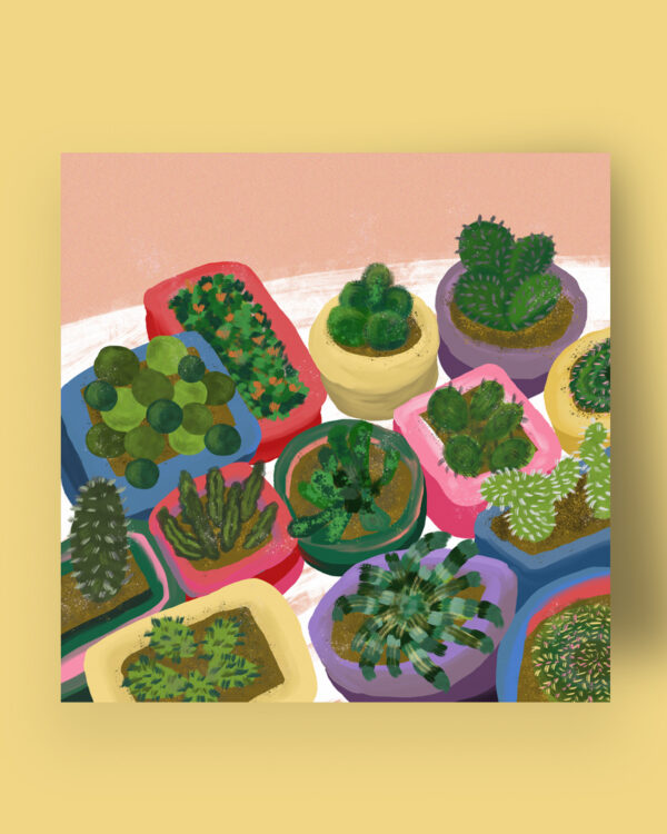 Combo Cacti Art print