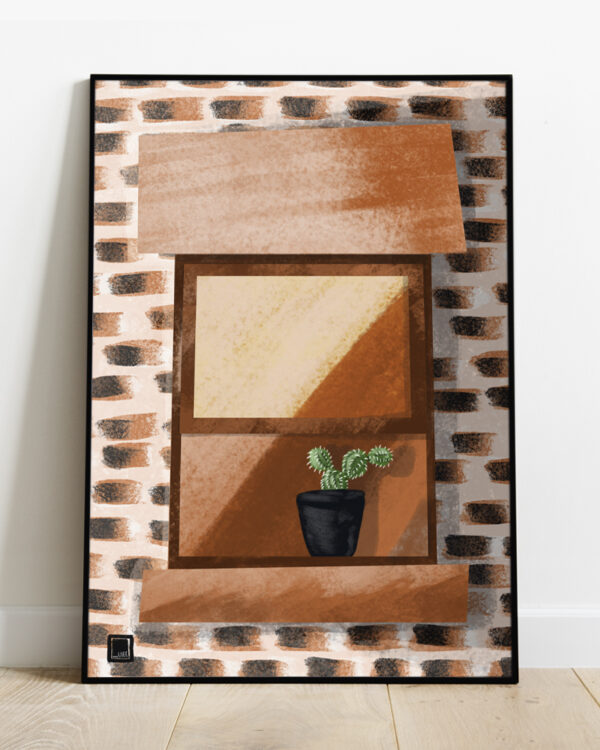 Cactus on the Window Art print - Image 2