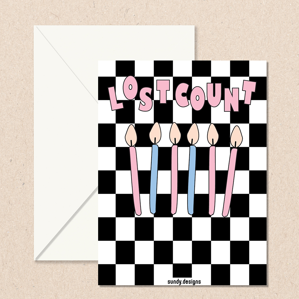 Lost Count Candles Wish Card