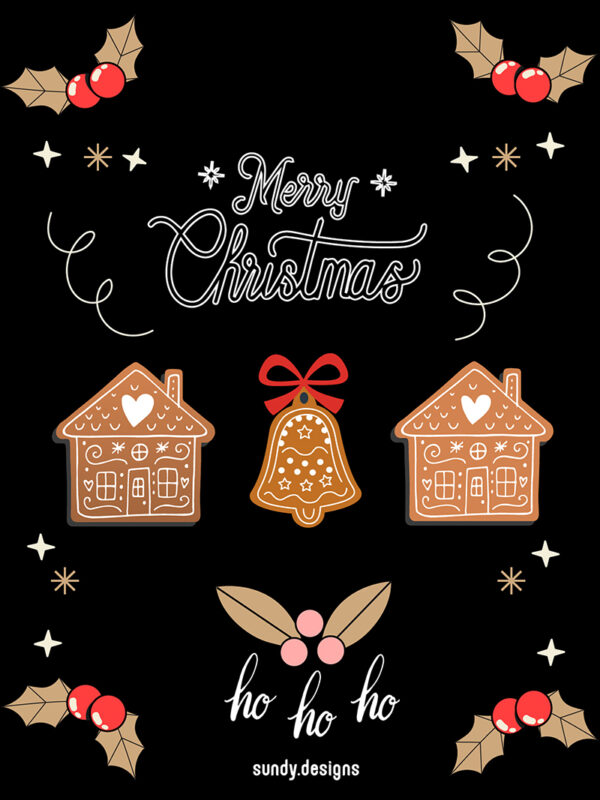 Gingerbread Houses Wish Card - Image 2