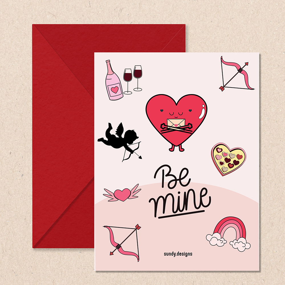 Be mine Valentine's Wish Card